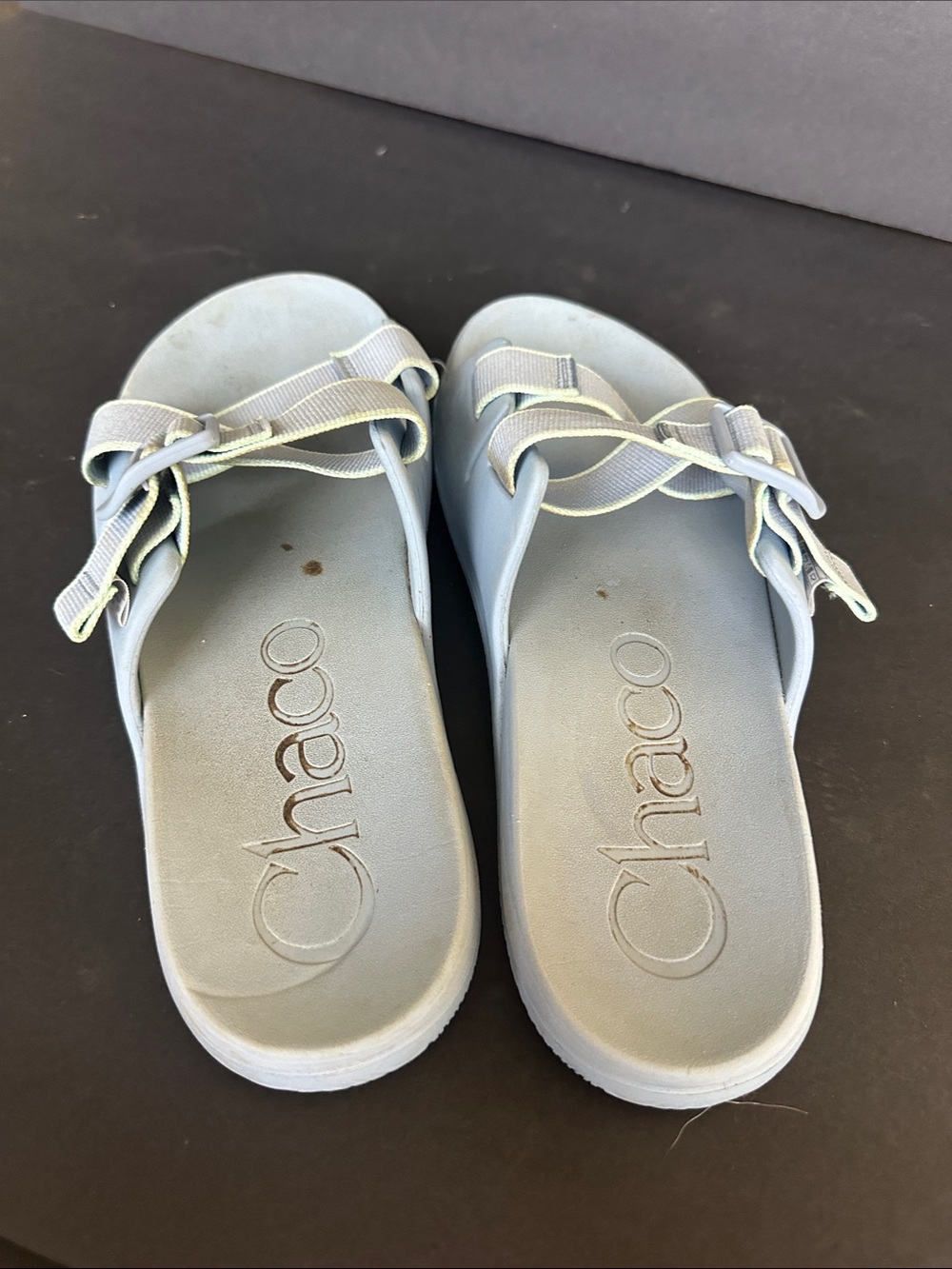 Light Blue Chaco slide sandals women’s size 9 - Picture 4 of 5